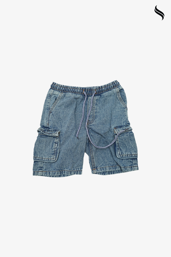 SEESHELL Men's Denim Cargo Shorts Relaxed Fit Light Blue (Light Blue Color) 07