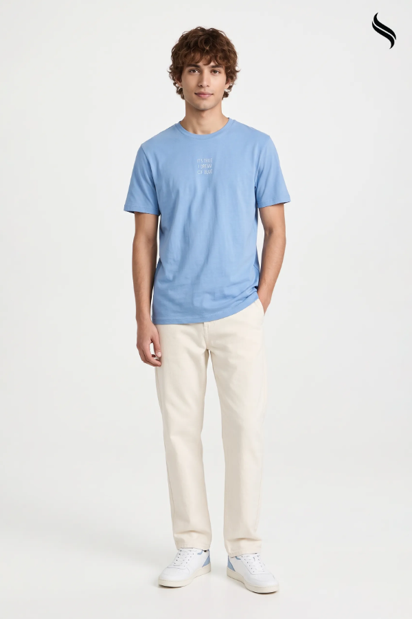 SEESHELL Men's Graphic Knit T-Shirt – Light Blue (Light Blue Color) 02