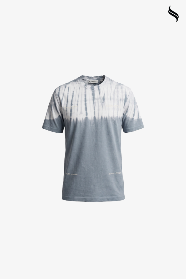 SEESHELL Men's Tie-Dye Relaxed T-Shirt – Slate Blue (Slate blue Color) 04