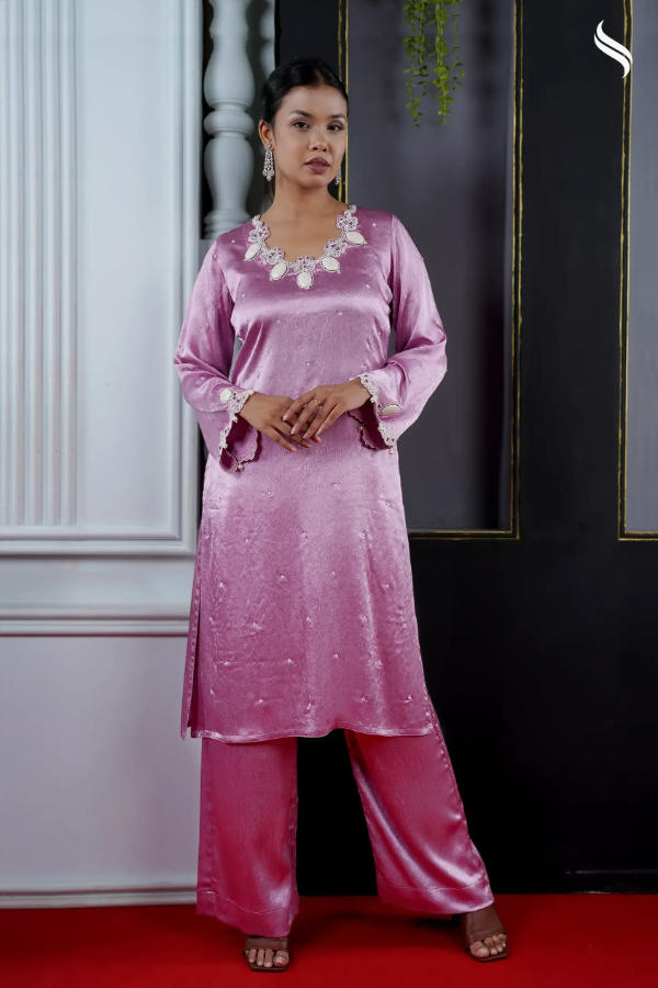 Statement neckline two piece set