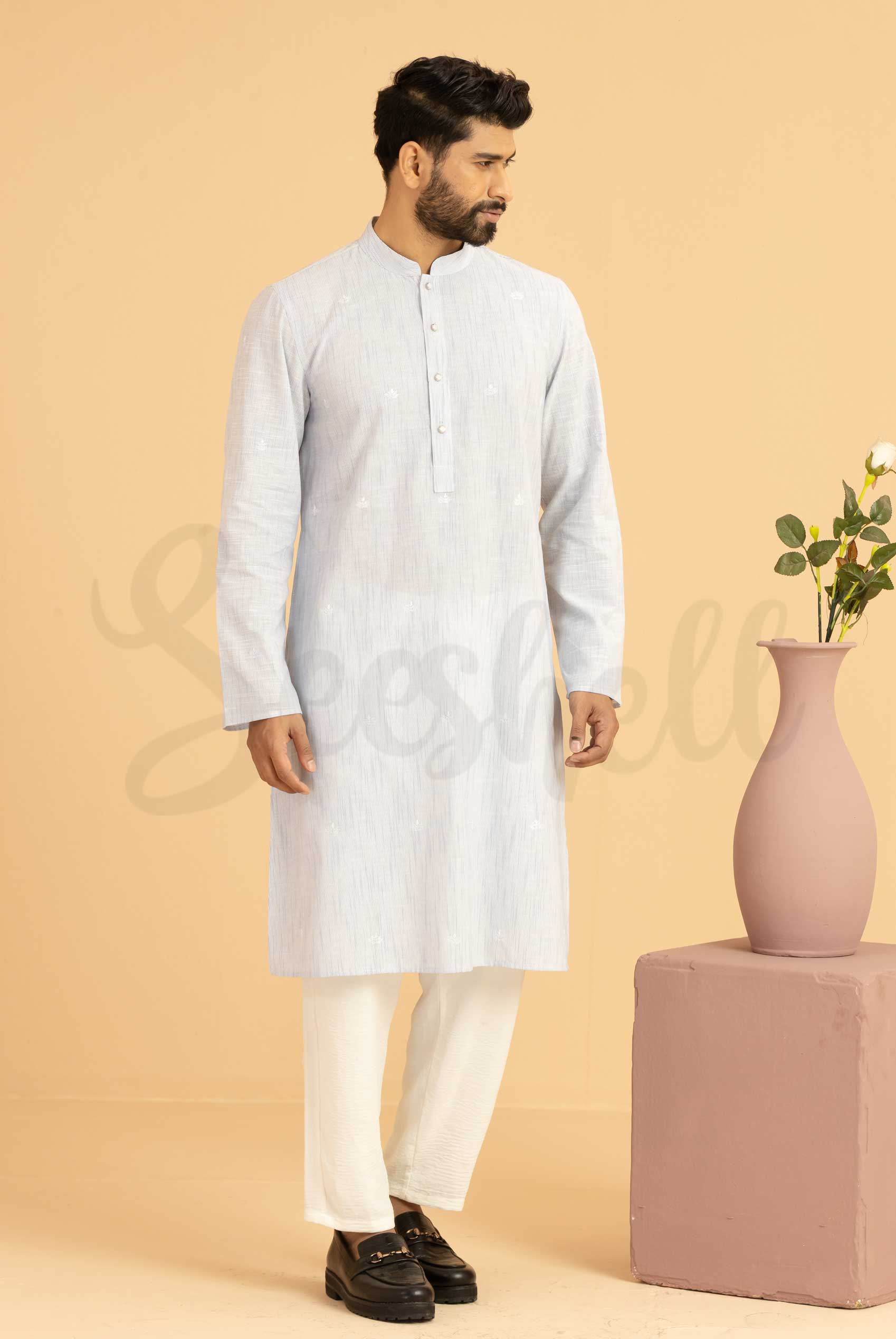 White Hand Embroidery panjabi