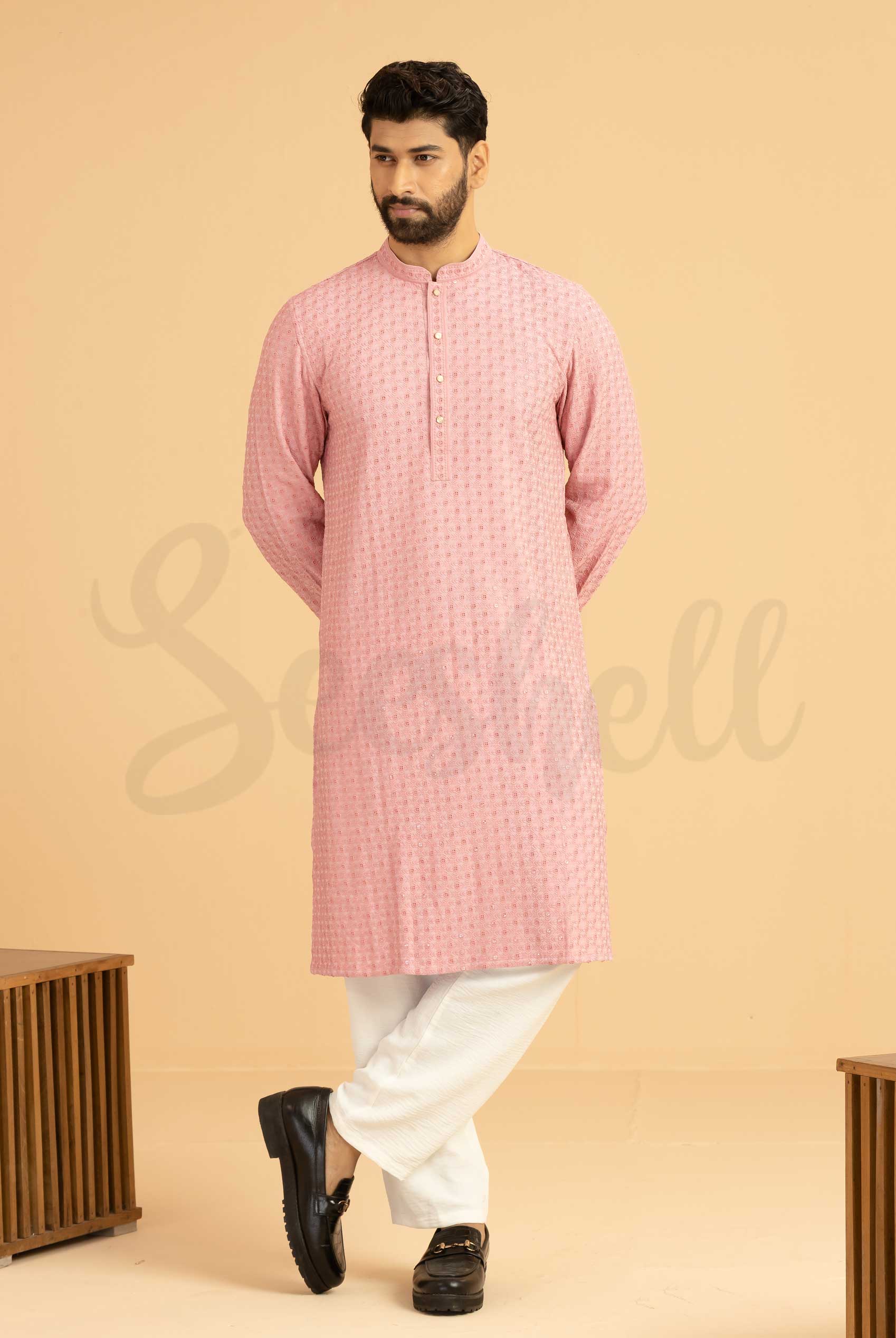 Exclusive Chikenkari Men's Panjabi
