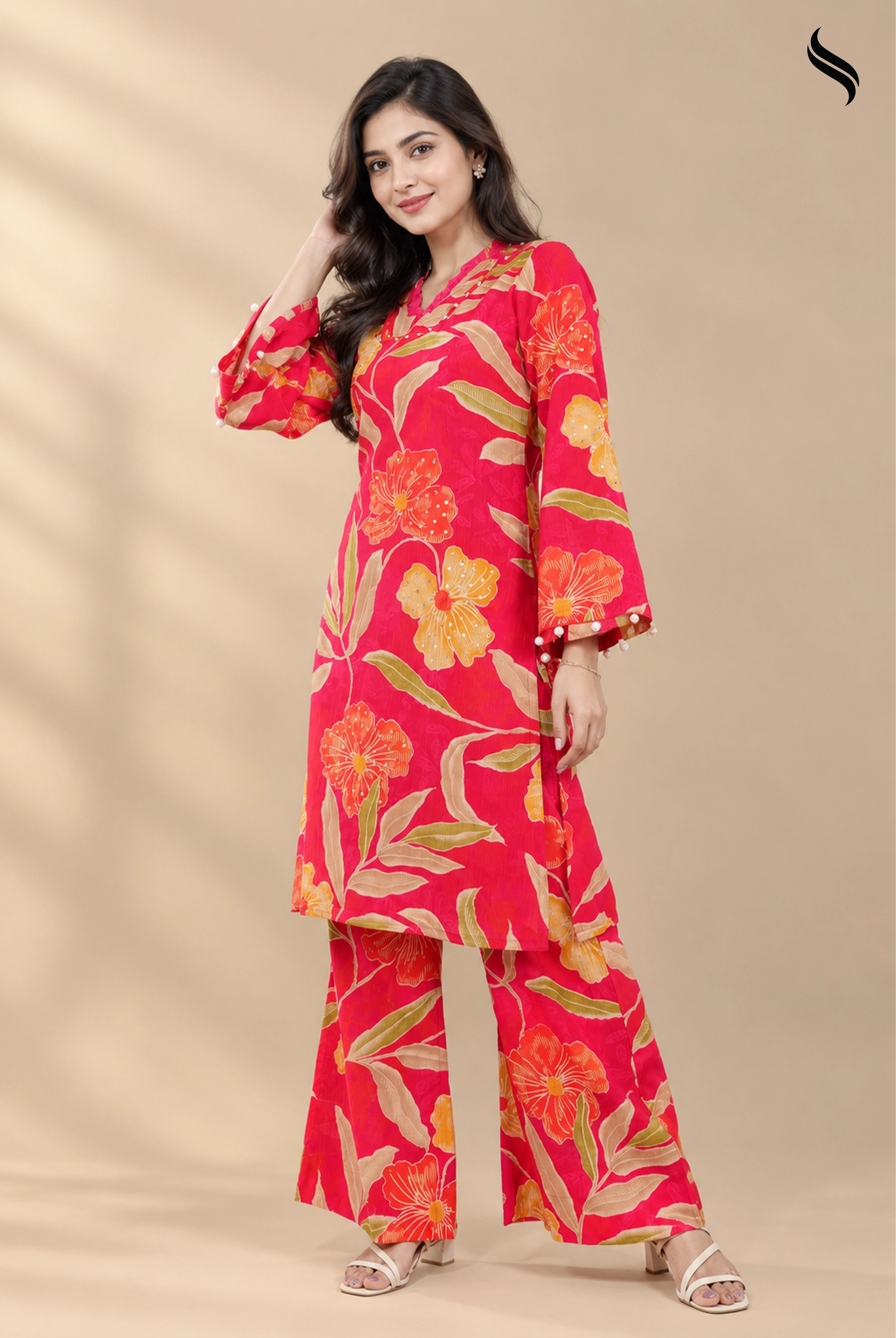 SEESHEEL Women's 2pcs set Luxury Cotton (Lemon red Color) 01