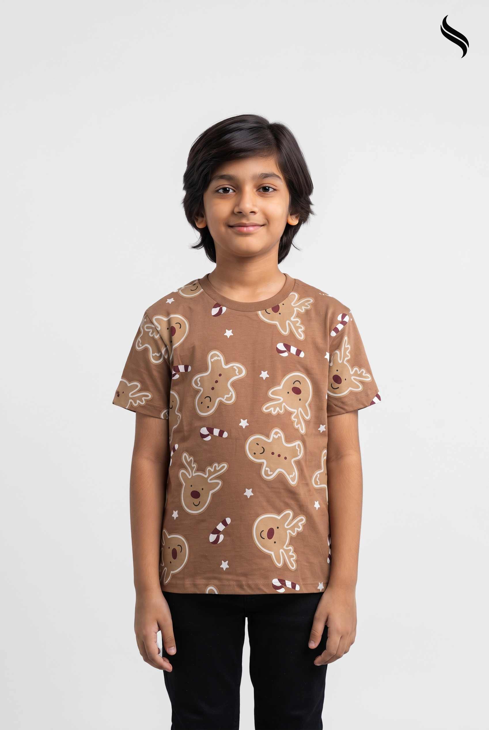 SEESHELL Boys' Printed Knit T-Shirt – Chocolate Malt (Chocolate Malt Color) 02